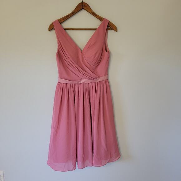 AW Bridal Pleated Dress Pink 6 - Picture 1 of 11